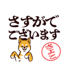 柴犬さよこ（デカ文字・敬語）（個別スタンプ：35）