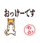 柴犬ちか（デカ文字・敬語）（個別スタンプ：7）