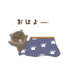 くろねこ(冬)（個別スタンプ：5）