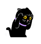 NEKOTIVE～不機嫌な黒猫Rumble～（個別スタンプ：4）