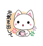 ♪ホワイトにゃんこのキュートなメッセージ（個別スタンプ：15）