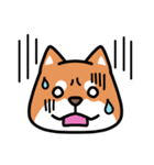 柴犬顔文字スタンプ（個別スタンプ：8）