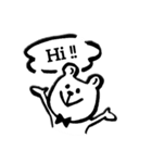 モノトーン♡くま♡うさぎ（個別スタンプ：4）