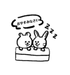 モノトーン♡くま♡うさぎ（個別スタンプ：35）