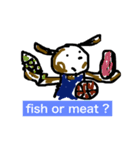 ばすけうさぎの日常会話（ご飯に行く編）（個別スタンプ：4）