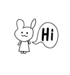 耳の短いウサギ :とみ(tomi)（個別スタンプ：1）