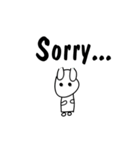 耳の短いウサギ :とみ(tomi)（個別スタンプ：20）