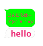 吹き出し、英語、顔文字、関西弁。（個別スタンプ：2）