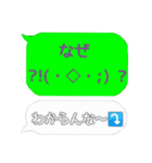 吹き出し、英語、顔文字、関西弁。（個別スタンプ：19）