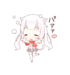 ふたごのしろねこ・冬（個別スタンプ：7）