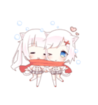 ふたごのしろねこ・冬（個別スタンプ：12）