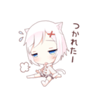 ふたごのしろねこ・冬（個別スタンプ：14）