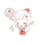 ふたごのしろねこ・冬（個別スタンプ：18）