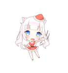 ふたごのしろねこ・冬（個別スタンプ：19）
