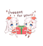 ふたごのしろねこ・冬（個別スタンプ：24）