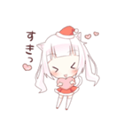 ふたごのしろねこ・冬（個別スタンプ：25）