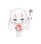 ふたごのしろねこ・冬（個別スタンプ：27）