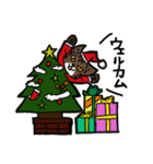 クリスマス版のキジトラ猫（個別スタンプ：2）