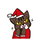 クリスマス版のキジトラ猫（個別スタンプ：5）