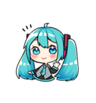 初音ミク＆巡音ルカスタンプby.マスもふ（個別スタンプ：1）