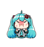 初音ミク＆巡音ルカスタンプby.マスもふ（個別スタンプ：3）