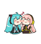 初音ミク＆巡音ルカスタンプby.マスもふ（個別スタンプ：9）