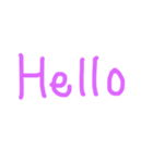 よく使うシンプルぱーぷる文字（個別スタンプ：2）