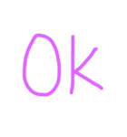 よく使うシンプルぱーぷる文字（個別スタンプ：9）