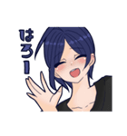 青髪女の子のすたんぷ（個別スタンプ：1）