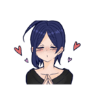 青髪女の子のすたんぷ（個別スタンプ：30）