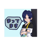 青髪女の子のすたんぷ（個別スタンプ：35）