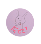 缶バッジ風うさぎ！「ピョンタ」（個別スタンプ：3）