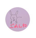 缶バッジ風うさぎ！「ピョンタ」（個別スタンプ：15）