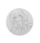 美少女ラフ（個別スタンプ：3）
