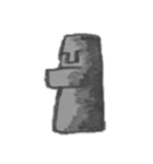 いっぱい モアイ（個別スタンプ：1）