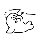 日常のシロイルカさんだよ。（個別スタンプ：16）
