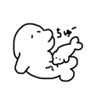 日常のシロイルカさんだよ。（個別スタンプ：34）