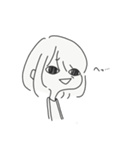 心が辛い時の女の子とナニカ（個別スタンプ：3）