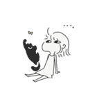 心が辛い時の女の子とナニカ（個別スタンプ：7）