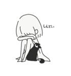 心が辛い時の女の子とナニカ（個別スタンプ：10）