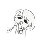 心が辛い時の女の子とナニカ（個別スタンプ：18）
