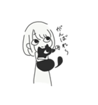心が辛い時の女の子とナニカ（個別スタンプ：19）
