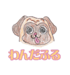 色鉛筆による和柄スタンプ（個別スタンプ：14）