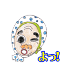 色鉛筆による和柄スタンプ（個別スタンプ：28）