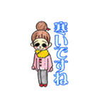 色鉛筆による和柄スタンプ（個別スタンプ：37）