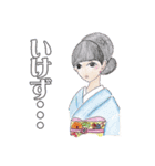 色鉛筆による和柄スタンプ（個別スタンプ：40）