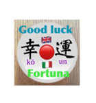 二字熟語の英語とイタリア語（個別スタンプ：24）