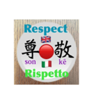 二字熟語の英語とイタリア語（個別スタンプ：39）