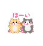 動く♪4匹のぽちゃりねこ「冬」（個別スタンプ：2）