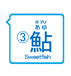 魚編の漢字の問題①The Kanji questions！（個別スタンプ：6）